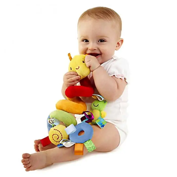 Baby Mobile Crib Music Toy Kid Crib Cot Pram Ringing Bed Bells Spiral Rattles Toys AN88