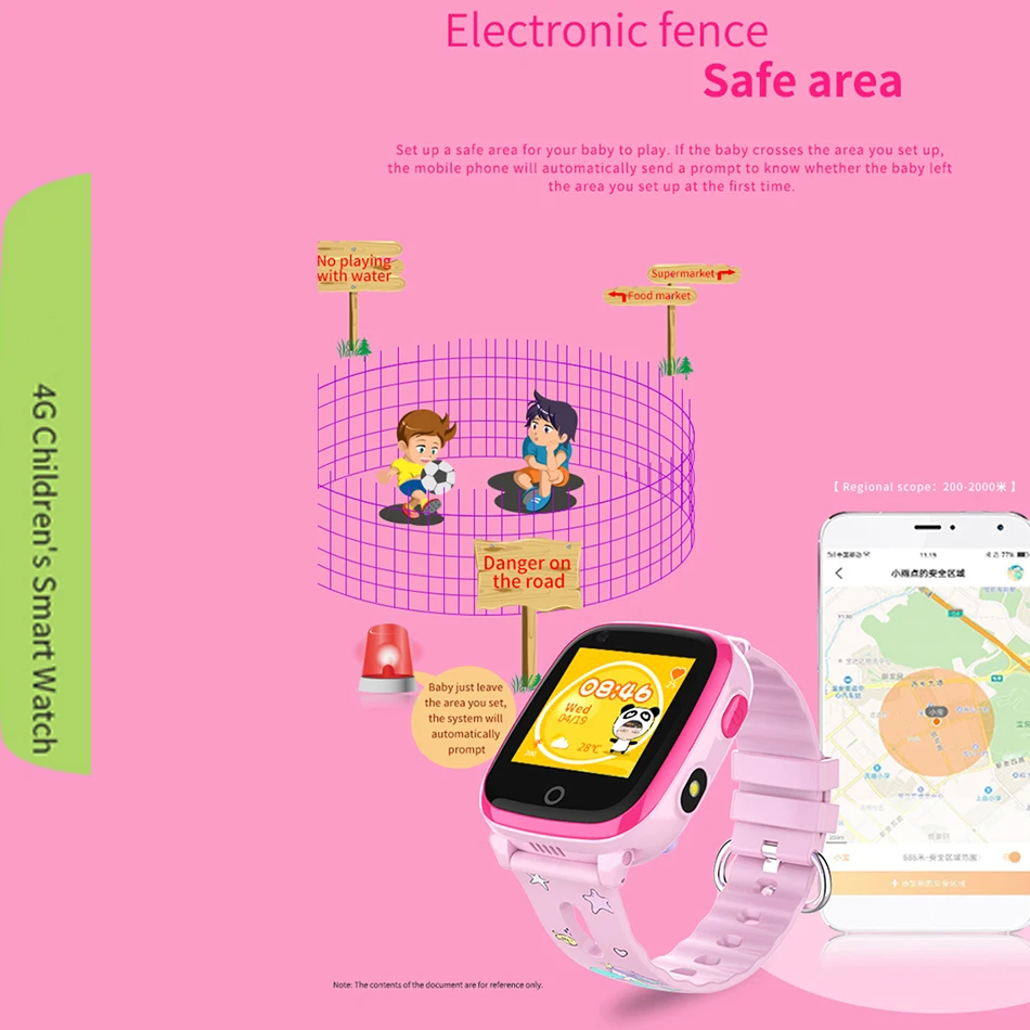  4G WIFI IP67 Waterproof DF33 GPS Children Baby Phone Smart Watch Cute SOS Location Tracker LBS Kids