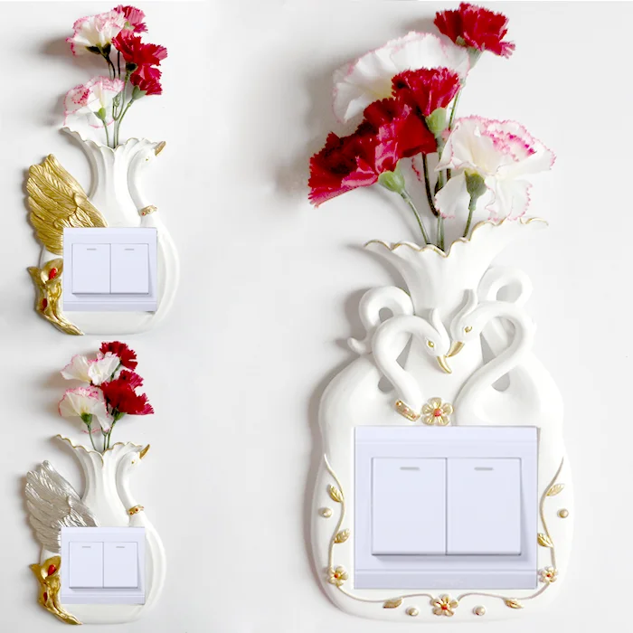 

Switch Protective Cover Resin Switch Pasted Wall For Living Room Lamp Socket Protection Sleeve Decoration Simple Modern