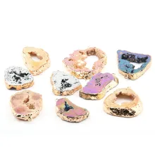 2 цвета Кристалл нерегулярный натуральный камень Кулон Нерегулярные DIY для ожерелья или ювелирных изделий