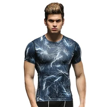 Мужская компрессионная рубашка, облегающая базовый слой кожи, для бега, фитнеса, упражнений, футбола, рубашка, нижнее белье для спортзала, Майки