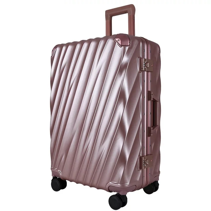 

2018 New Men&Women Retro wave Travel Rolling Luggage Bag carry on Spinner brand Travel bag trolley Suitcase on Universal wheel