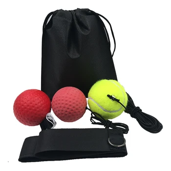 

Boxing Reflex Speed Punch Ball Training Hand Eye Coordination Headband Improve Reaction Muay Thai 3 balls/set