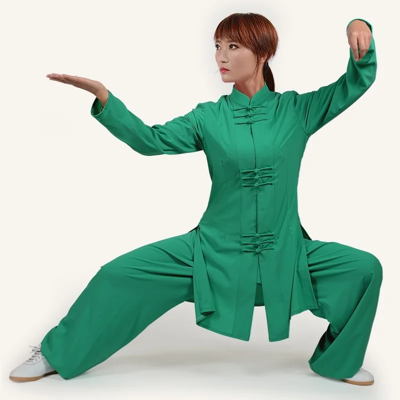 Tai Chi эластичная традиционная китайская одежда для женщин Интернет-магазин кунг-фу наряд крыло Chun Wushu одежда TA1194 - Цвет: green