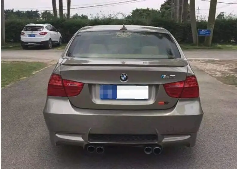 Для спойлера E90 2006-2010 BMW 3 series 320i 325li 328i надрезаемая подкладка, ABS Пластиковый материал заднее крыло автомобиля Цвет задний спойлер