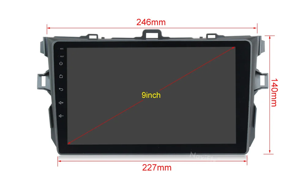 Cheap NaviFly 1G+16G/2G+32G Android 8.1 car multimedia player for Toyota corolla 2006-2011 9 inch car stereo radio video audio player 6