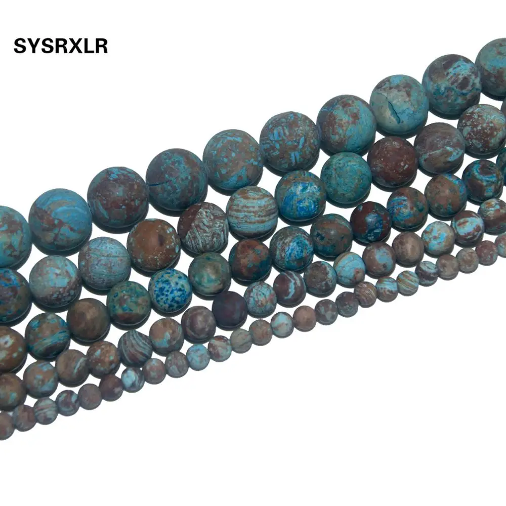 

Free Shipping Dull Polish Natural Stone Blue Crazy Lace Agates Beads For Jewelry Making DIY Bracelet Necklace 4/6/8/10/12 MM