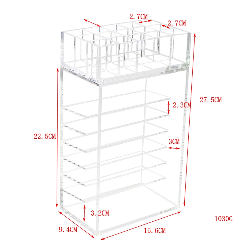 HUNYOO акриловый Органайзер для губной помады косметика/Органайзер для макияжа лака для ногтей/тени для век/Губная помада Органайзер держатель для хранения