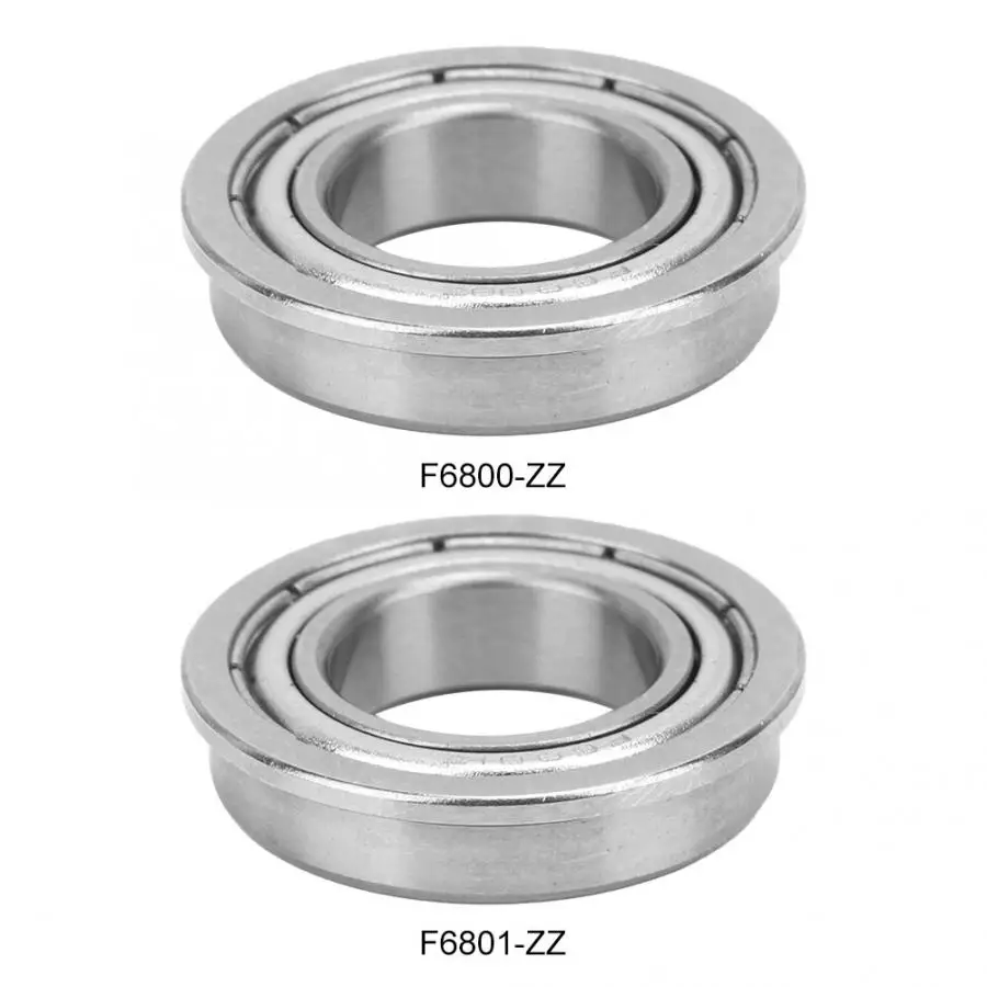 

10Pcs/set F6800-ZZ/F6801-ZZ Flange Ball Bearing Deep Groove Double-sided Seal Flanged Pulley Wheel