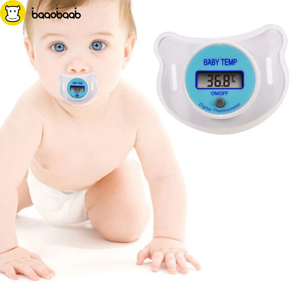 Baaobaab TMH003 Baby Nipple Thermometer Medical Silicone Pacifier LCD