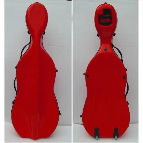 

4/4 new cello case fiberglass light strong beautiful red