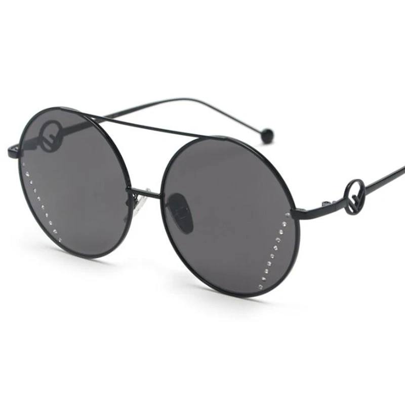 Women black round sunglasses for online