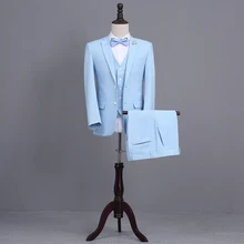 Последние Пальто Пант конструкции светло-синий смокинг жениха Slim Fit в полоску мужские свадебные Пром Костюмы(куртка+ Брюки для девочек+ жилет+ галстук) TERNO