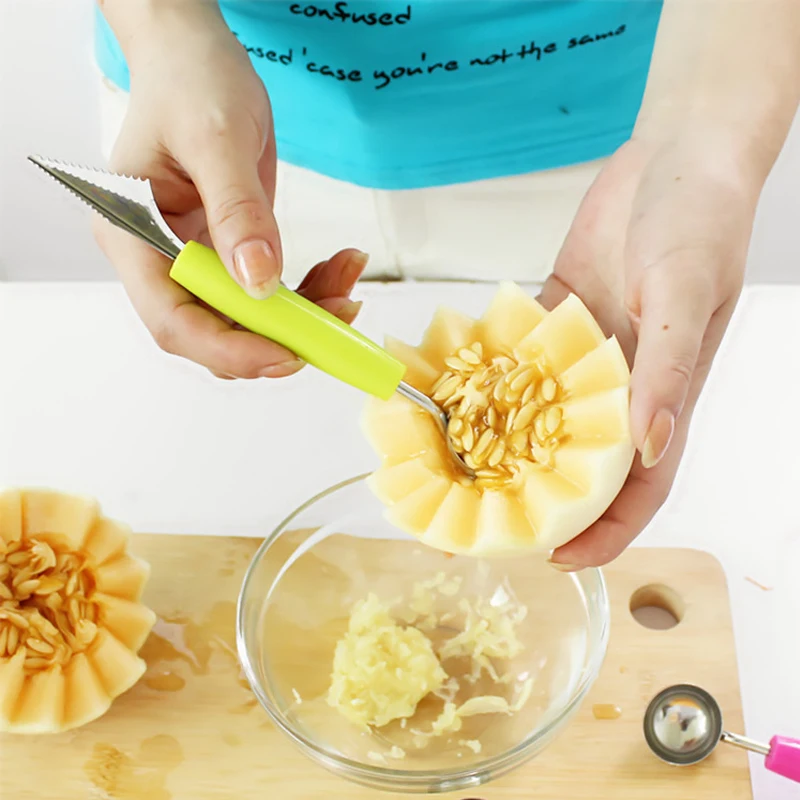 DIY нож для резьбы по фруктам ложка мороженого кухонные инструменты арбуза из