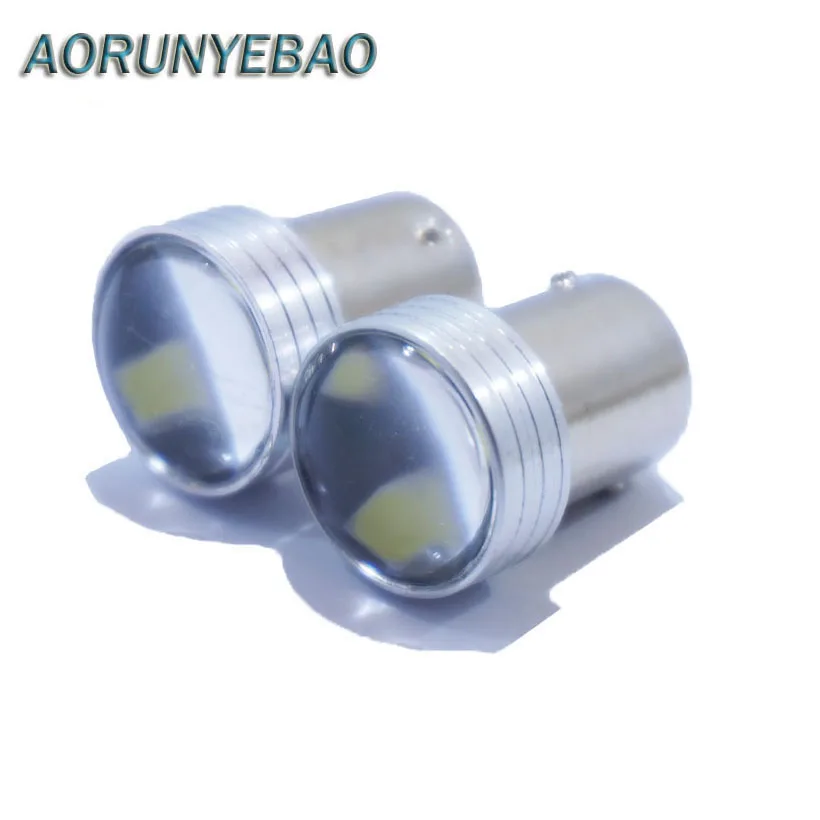 AORUNYEBAO 2 шт. S25 1156 BA15S P21W 2835 6 Smd автомобиля Угловые лампы супер белый светодиод 6SMD лампы для передних автомобильных автомобиль стоп-сигналы 12 V