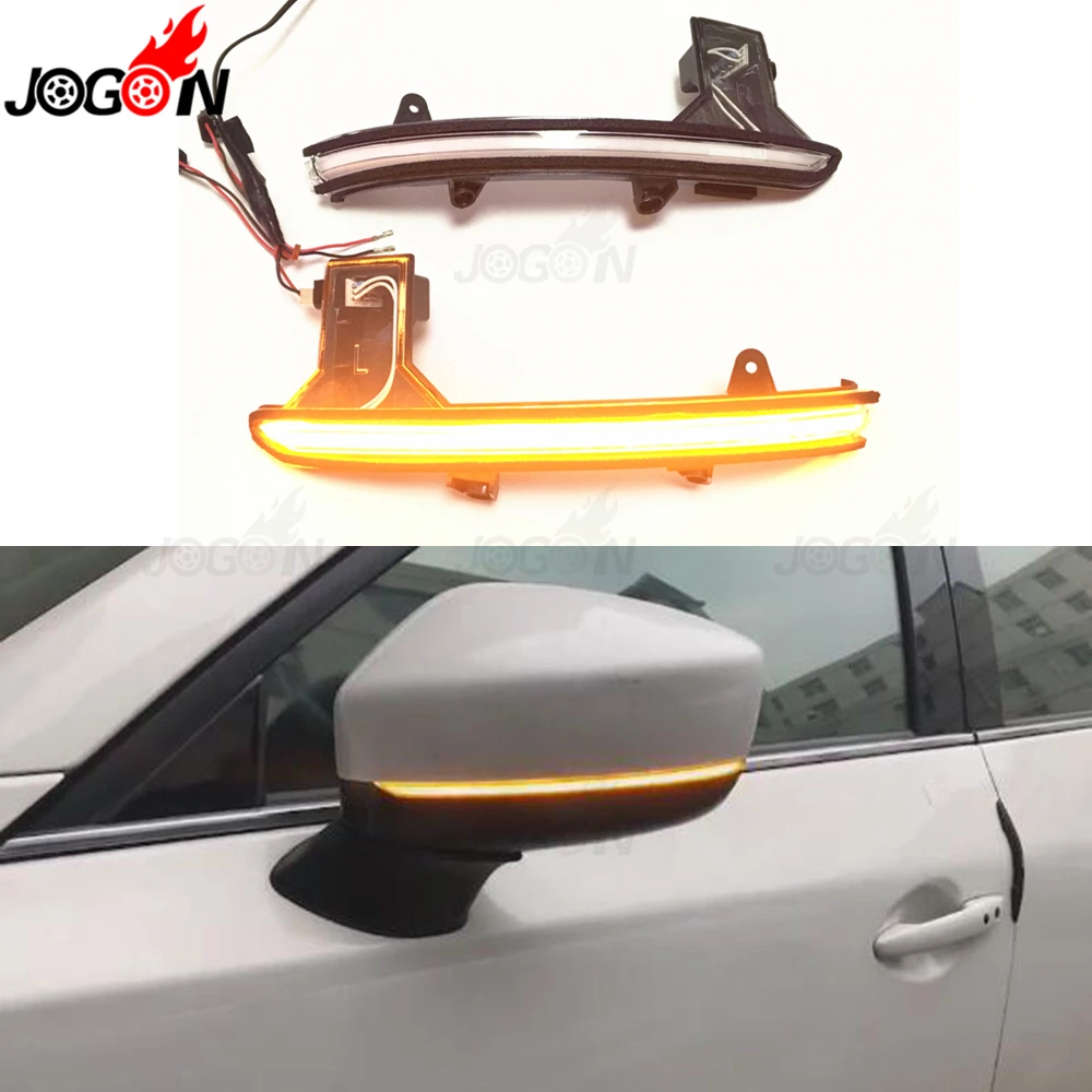 White LED Light Dynamic Turn Signal Side Mirror Blinker Indicator For