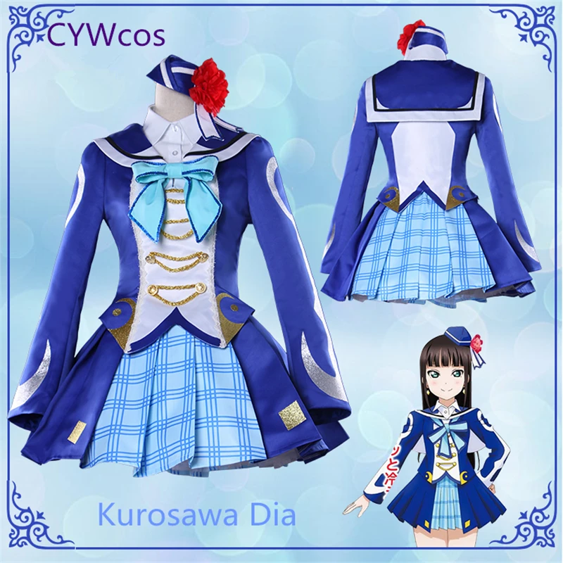 Женский костюм для косплея love live sunshine Aqours OP2 Fight Song All Member Kurosawa Dia Ruby Рождественский