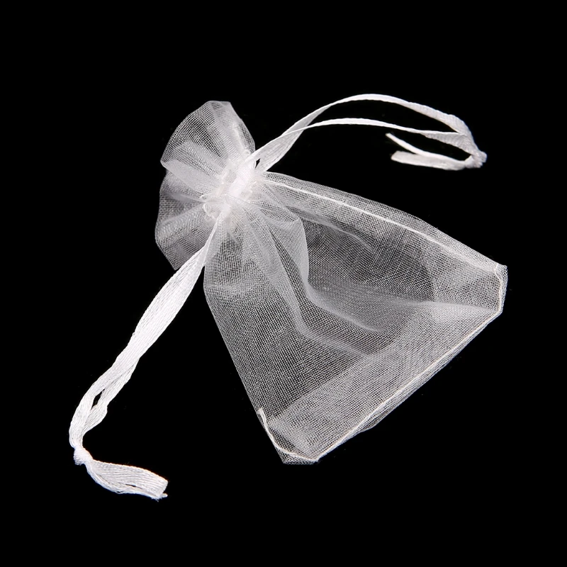 

100 pcs Organza Pucked Bridal Candy Sachet Jewelry Gift Pouch Bag For Wedding Party Mesh Bags