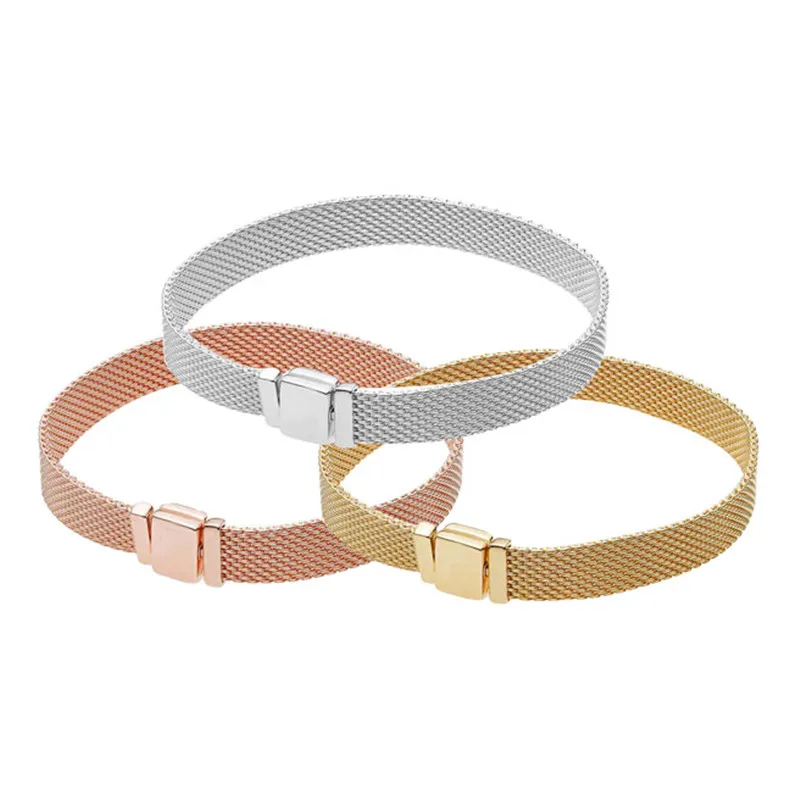 

2018 New Original 925 Sterling Silver Reflexions Bracelet Fit Beacelet Clip Charm Bead DIY Making Jewelry For Women