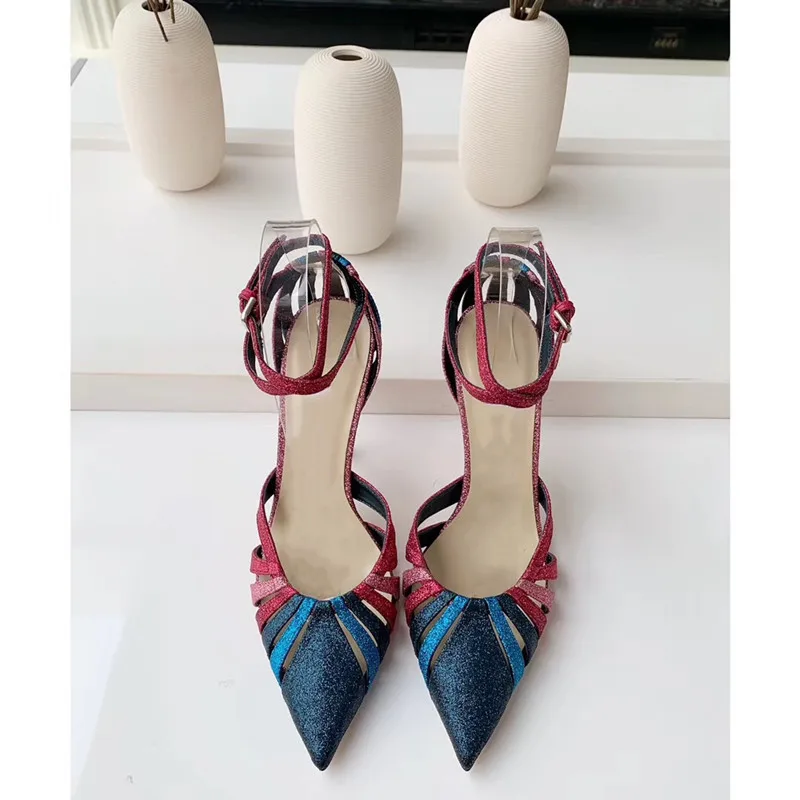 

20190924001 2019 genuine leather luxury high heels runway desigin female Europe brand top quality