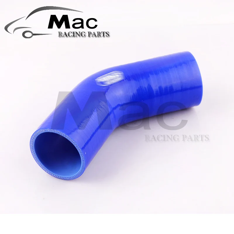 BLUE 70mm 45 Degree Elbow Silicone Hose Pipe Turbo Intake