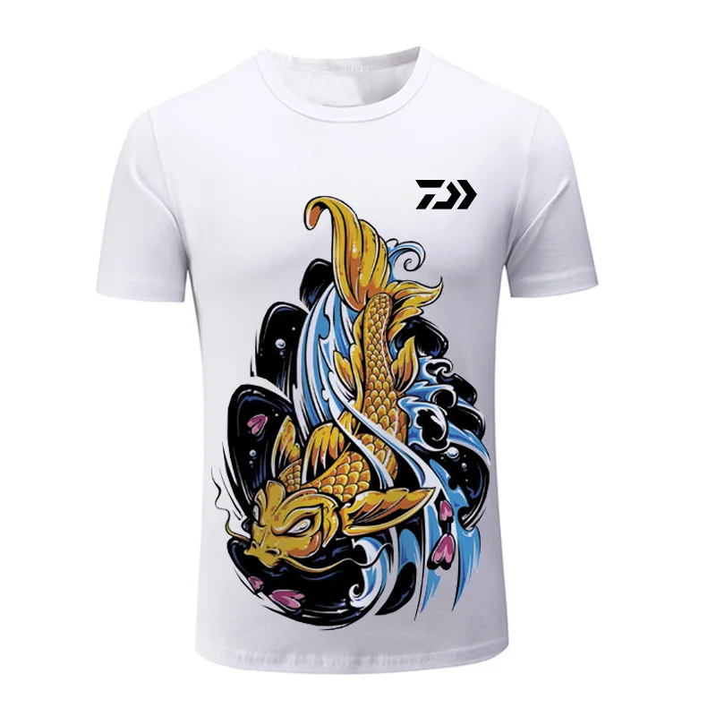 

2019 Outdoor Fishing T-Shirt Breathable Fishing Clothes Short Sleeve Fishing Clothing Fishing Cycling Jersey Lucky Charm T Shirt