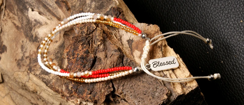 MOON GIRL цветной бисер Многослойные Blessed Charms bracelets для женщин Мода Тренд Boho дружба девушки браслеты Femme