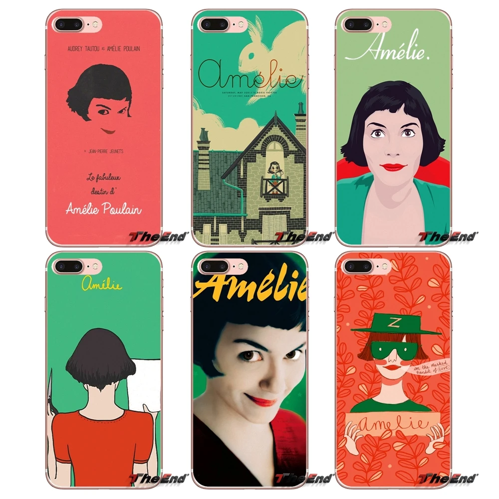 

For iPhone X 4 4S 5 5S 5C SE 6 6S 7 8 Plus Samsung Galaxy J1 J3 J5 J7 A3 A5 2016 2017 Amelie France pulp fiction Clear TPU Case