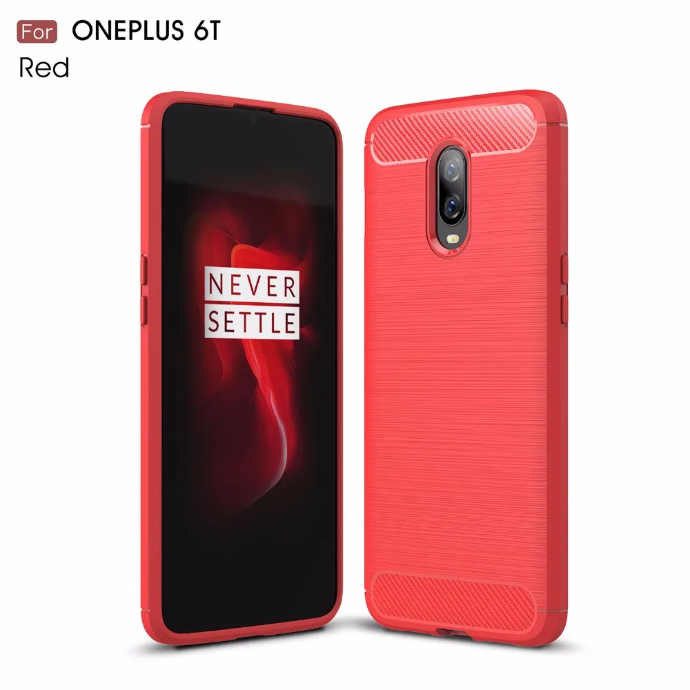 50pcs/lot Carbon Fiber Drawing TPU housing high quality case cover for Oneplus One plus 5 5T 6