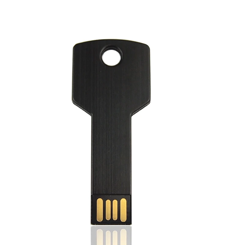 Фотография металлический ключ Usb флеш-накопитель 128 МБ 4 ГБ 8 ГБ 16 ГБ 32 ГБ 64 Гб Флешка флеш-диск Usb 2,0 карта памяти U диск - Цвет: Black Key USB 2.0