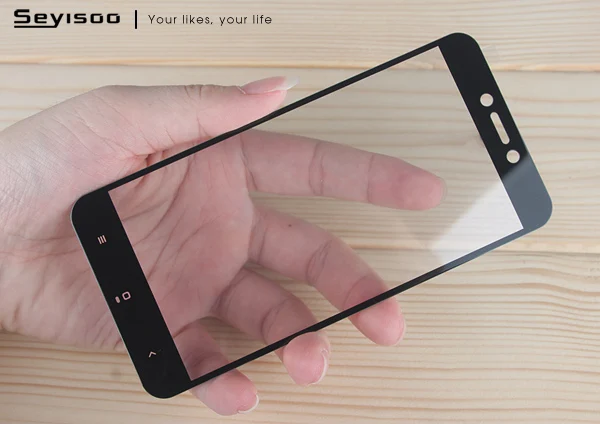 [2 упаковки] Seyisoo полное покрытие закаленное стекло протектор экрана для Xiaomi Redmi 4X Xiomi Redmi 4X0,3 мм 2.5D 9H пленка - Цвет: Black