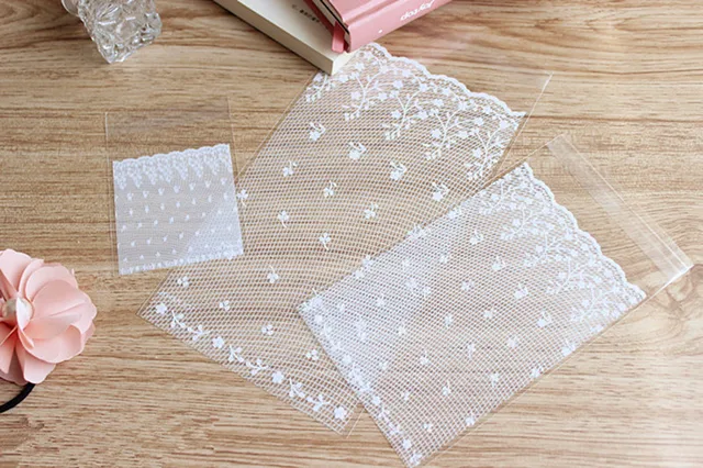 White Lace Cookies Cellophane Bags Cake Wrers Snacks White Lace Cookies Cellophane Bags Cake Wrers Snacks Party Wedding Bread
