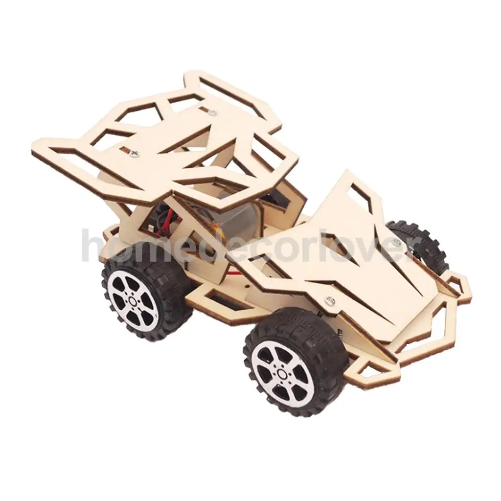  Wood Physics Science Educational Kids Children Car Tank Toy Developmental Model Kit for Early Study Interests Raises