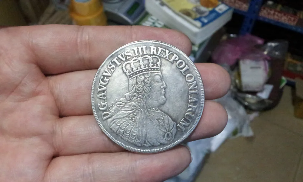 

Poland-THALER-1753-AVGUSTUS-III-Rex-Pol commemorative coins-replica coins medal coins collectibles