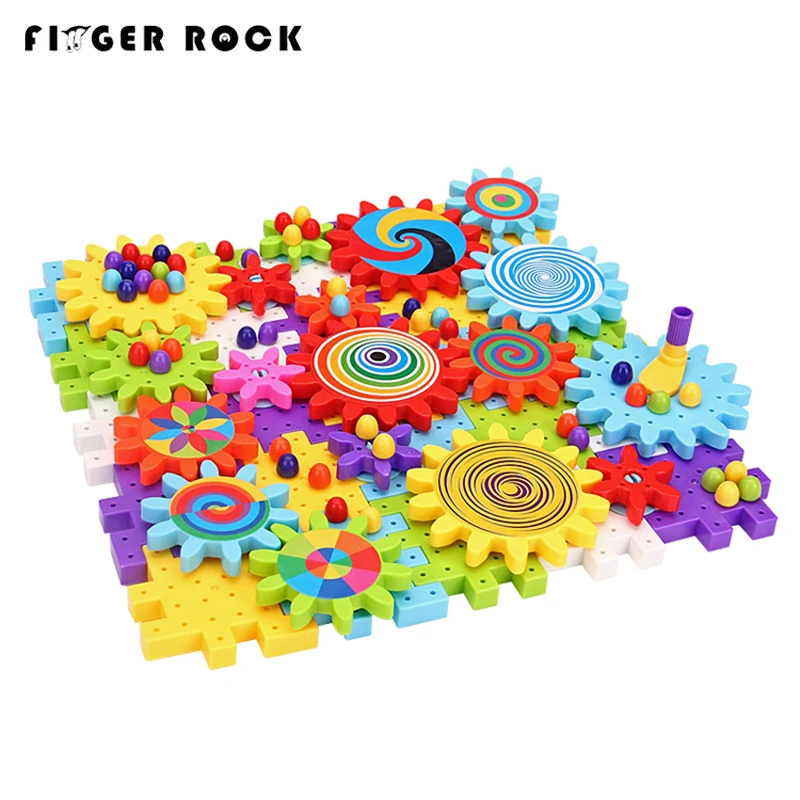 118/96pcs DIY Rotate Gears Building Blocks Toys Assembly Plastic Gear Bricks Blocks Educational Toys For Kids Christmas Gifts