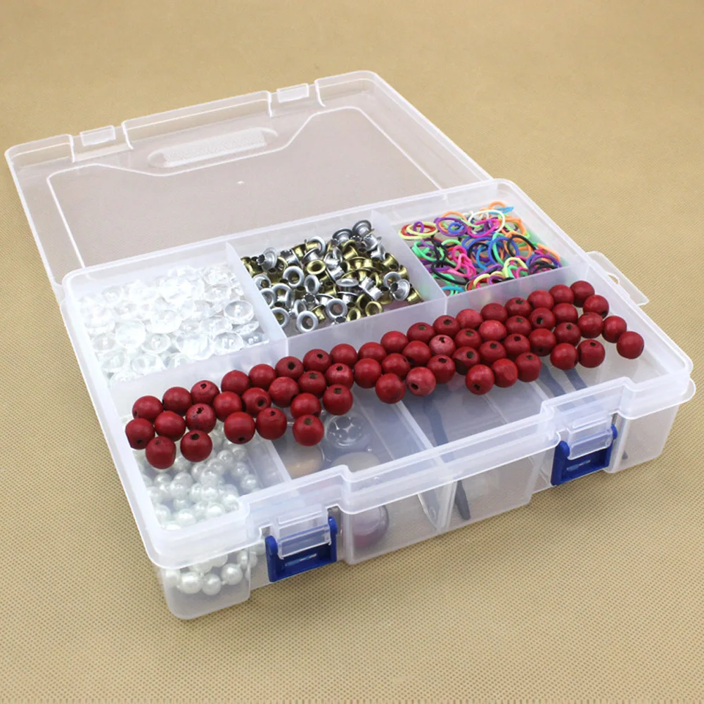 

Creative Squre 8 Grid Plastic Beaded Storage Box Jewelry Plastic Box Multifunction Household Storage Container Pills Organizer