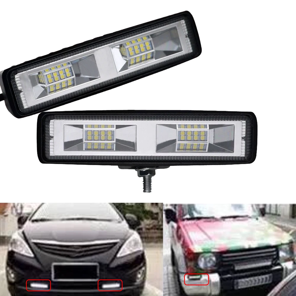 Led Work Light Bars Spot Beam Motorcycle Offroad SUV 4x4 ATV Daytime Running Lights 12 6000K Working Driving Lights (22)