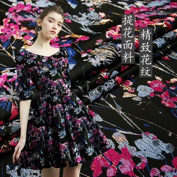 

High-grade gold thread brocade jacquard fabric Autumn and winter European style handmade dress cheongsam wind cloth