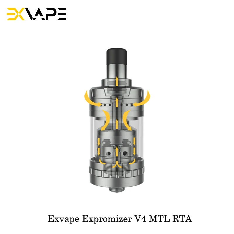 Электронная сигарета Exvape Expromizer V4 MTL RTA 23 мм Диаметр 2 мл Ёмкость один Головка