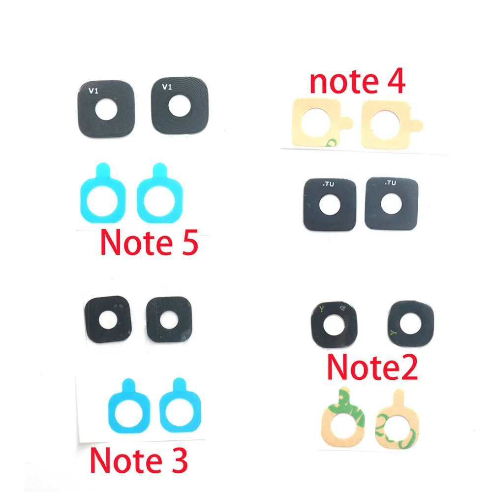 10pcs Back Rear Camera Glass Lens Cover Ring with Sticker for Galaxy