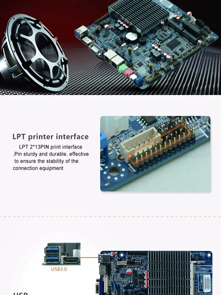 MINI ITX материнская плата с 7* USB/6* COM/VGA/LVDS, J1900 все в одном Материнские платы