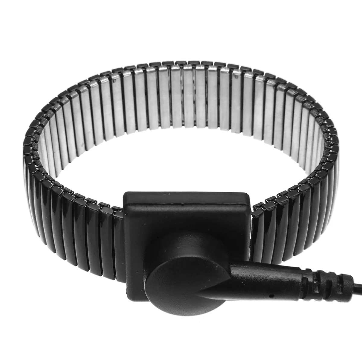 Black Anti Static Metal Bracelet Grounding Wire Wrist Strap Band ESD Discharge Cable Reusable Wrist Band with Alligator Clip