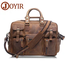 JOYIR Designer Handbags High Quality Genuine Leather Travel Bag Men Travel Bags Vintage Luggage Large Duffle