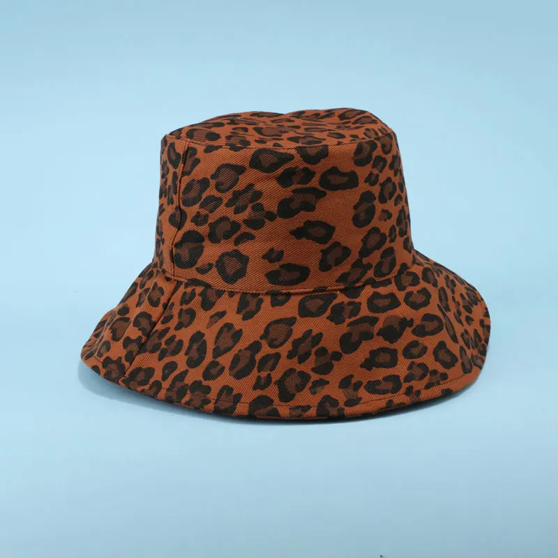 Новинка, Зимняя женская фетровая шляпа из хлопка, женские шляпы с широкими полями, леопардовая расцветка, фетровая шляпа, Панама для женщин, шапки для рыбаков - Цвет: color 02