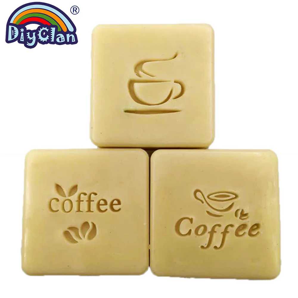 

Coffee Pattern Handmade Soap Stamp Coffee Bee Cup Clear Diy Natural Acrylic Chapters Organic Glass Soap Making Seal Custom