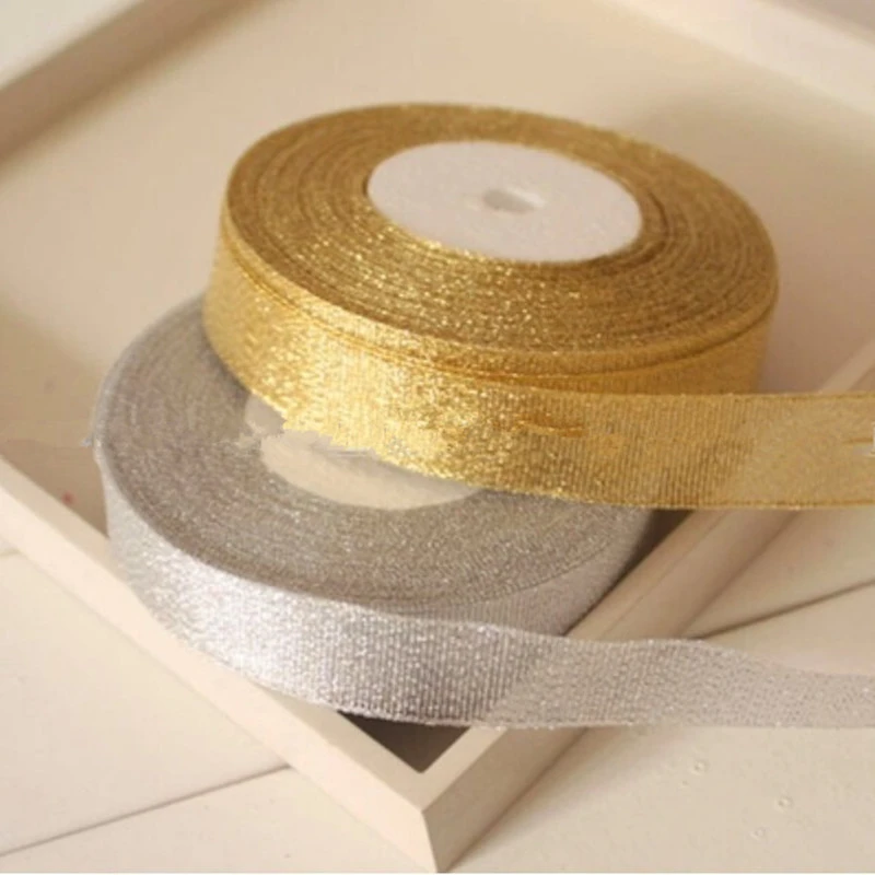 venijn Bestrooi schudden 125 yards Xmas Satin Ribbon polyester gold and silver ribbon Gift Packing  sewing accessories decorations kerst decoratie 2.5/4cm|polyester ribbon| polyester satin ribbonpolyester satin - AliExpress