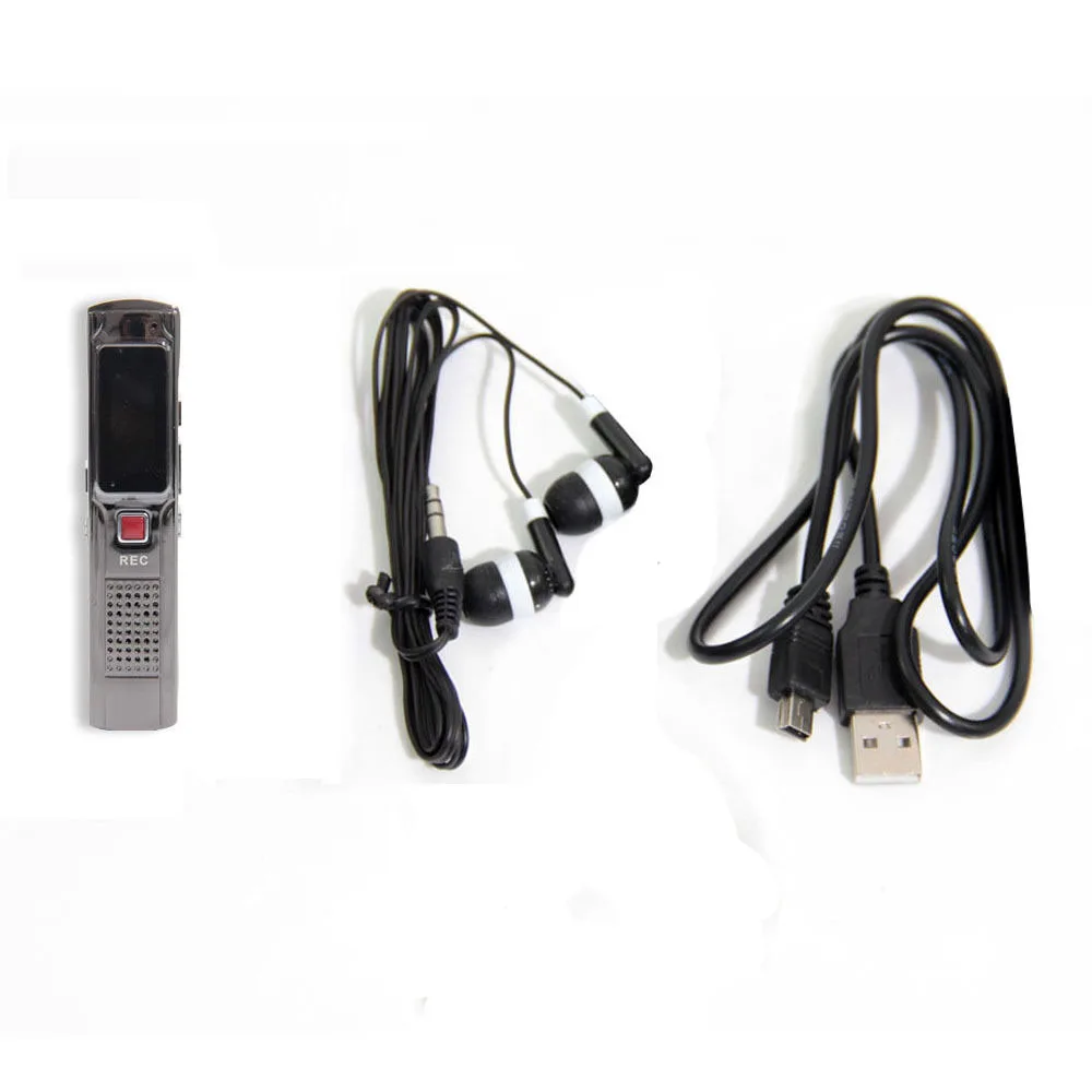 USB MEMORY STICK Portable Rechargeable 8GB Steel Stereo Recording Mini Digital Audio Pen Recorder Voice Recorder MP3 Player