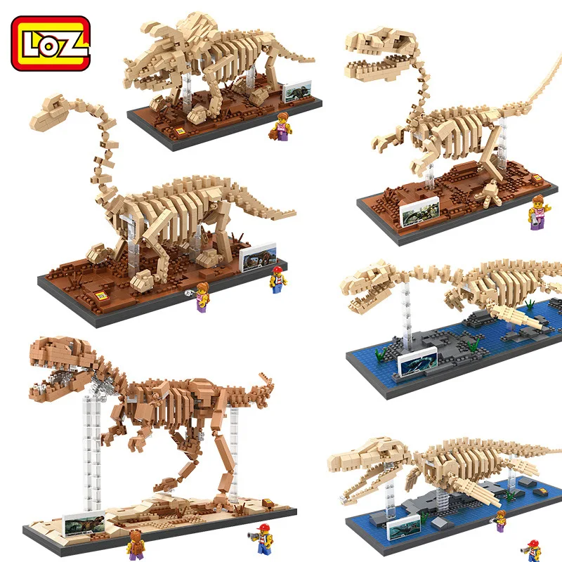 LOZ микро блоки динозавр Сделай Сам Строительные кирпичи Fossil 3D аукцион фигурка
