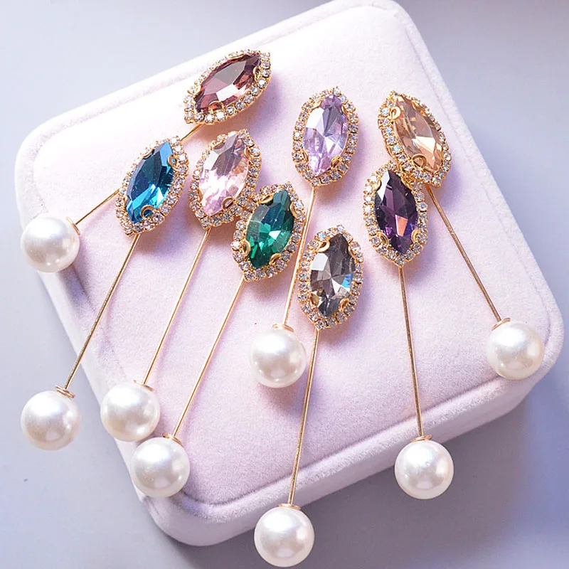 

Large Brooch Vintage Brooch Female Fashion Broche Hijab Pins and Brooches for Women Crystal Pins broches Jewellery Bijoux BR8245