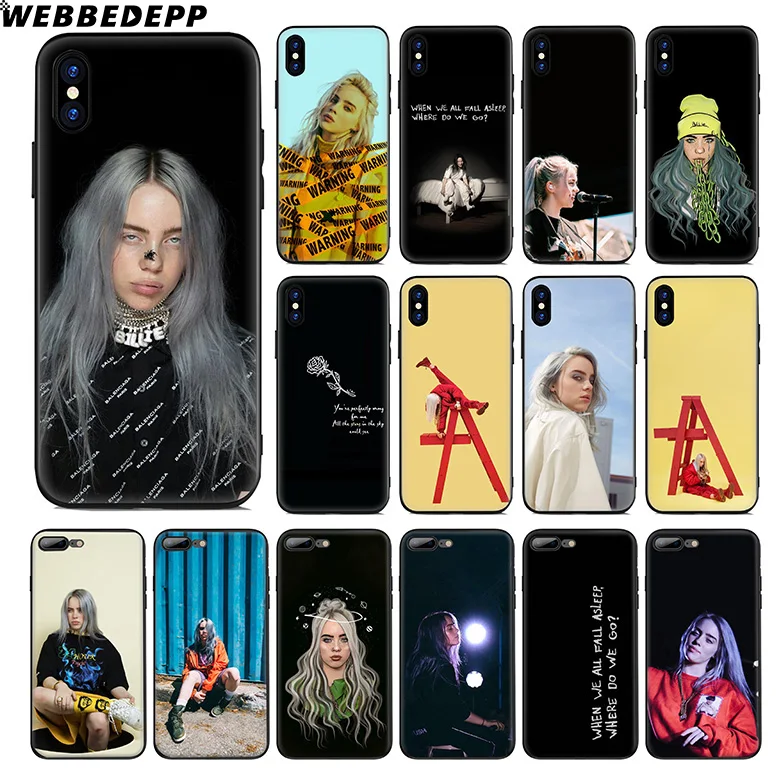 

WEBBEDEPP Billie Eilish Friend Soft Silicone Case for Apple iPhone Xr Xs Max X or 10 8 7 6 6S Plus 5 5S SE Phone Case